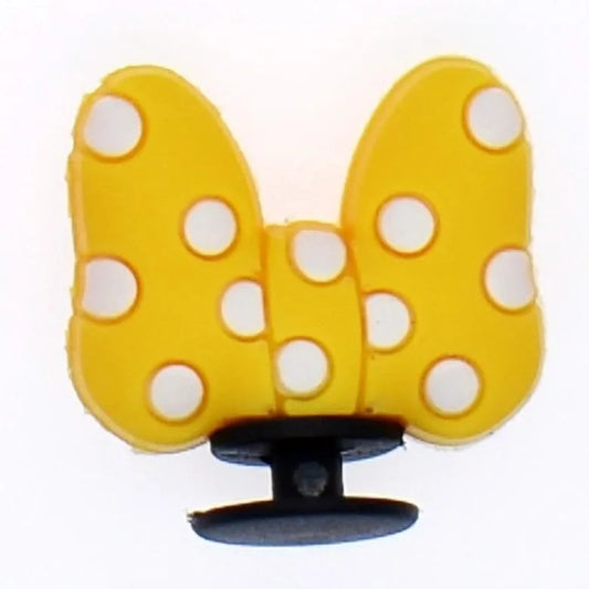 3D Yellow Bow shoe charm