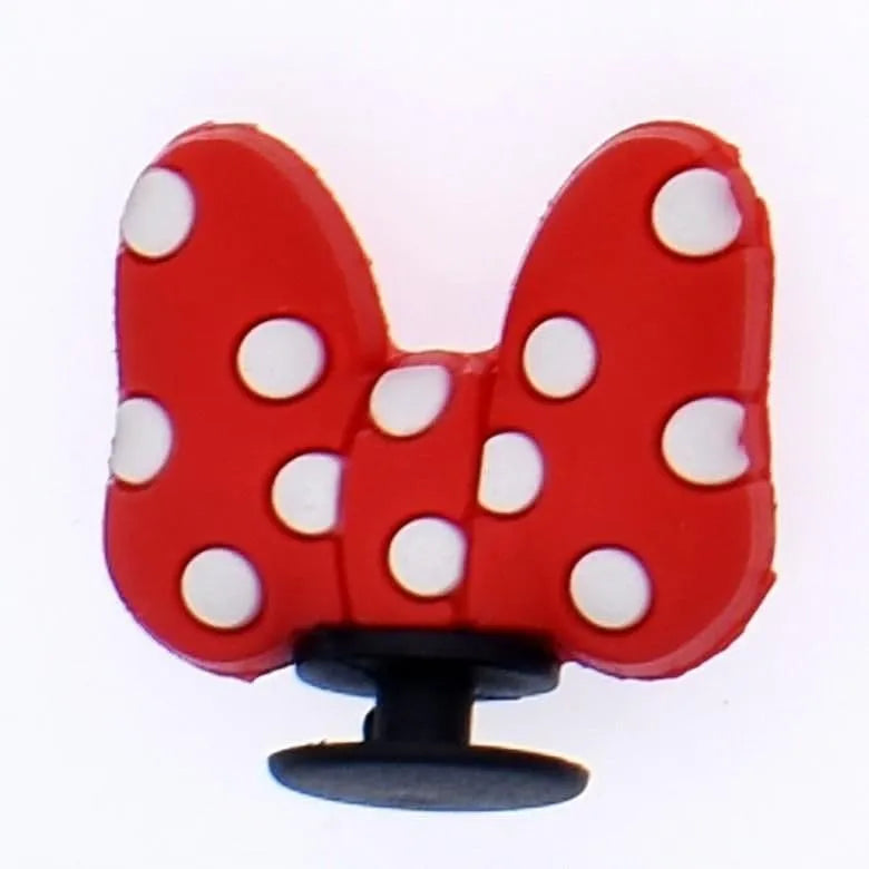 3D Red Bow shoe charm