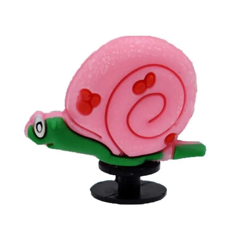 3D Snail pink shoe charm