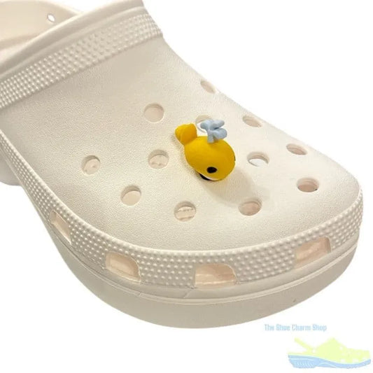 3D Yellow Whale shoe charm