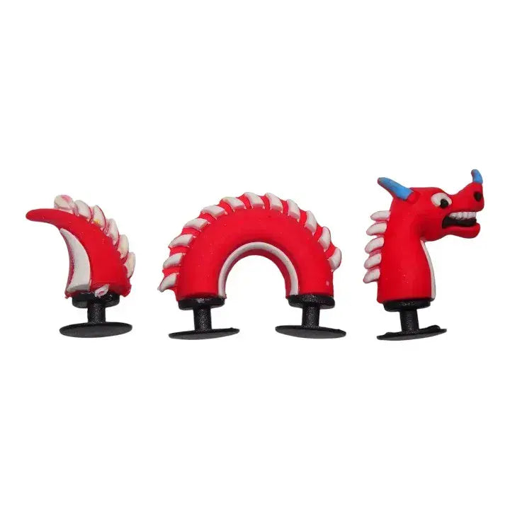 3D Red Dragon 3 piece set shoe charm