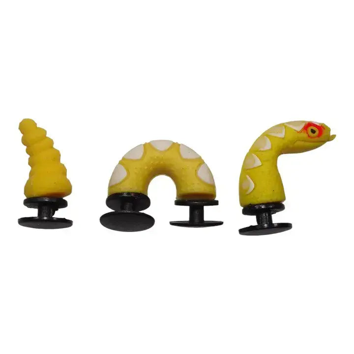 3D Yellow Snake 3 piece set stand shoe charm