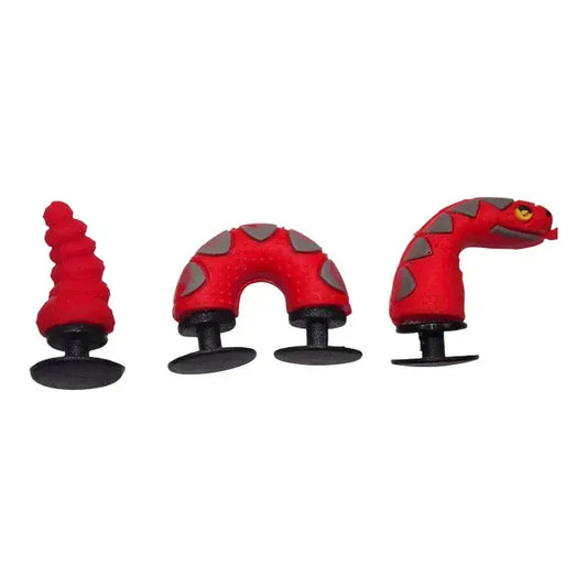 3D Red Snake 3 piece set stand shoe charm