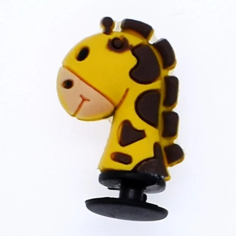 3D Giraffe yellow shoe charm