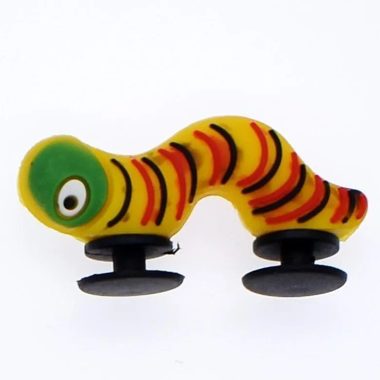 3D Caterpillar rainbow shoe charm