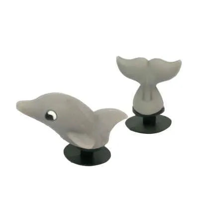 3D Dolphin head & tail 2 pieces shoe charm