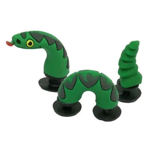 3D Snake 3 parts green shoe charm