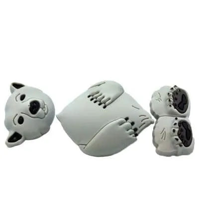 3D Bear head body & paws 3 pieces shoe charm