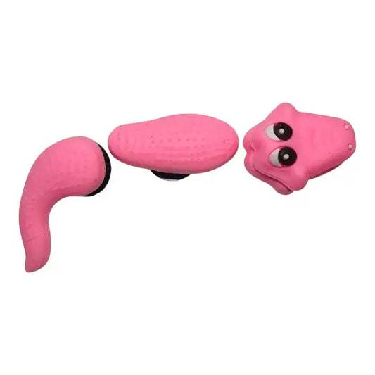 3D Crocodile 3 parts pink shoe charm