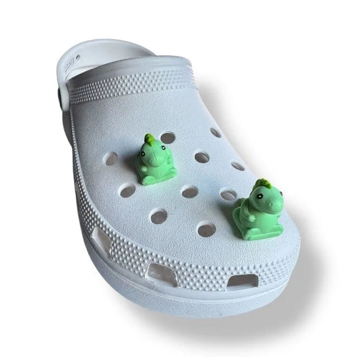 3D Dinosaur Green shoe charm