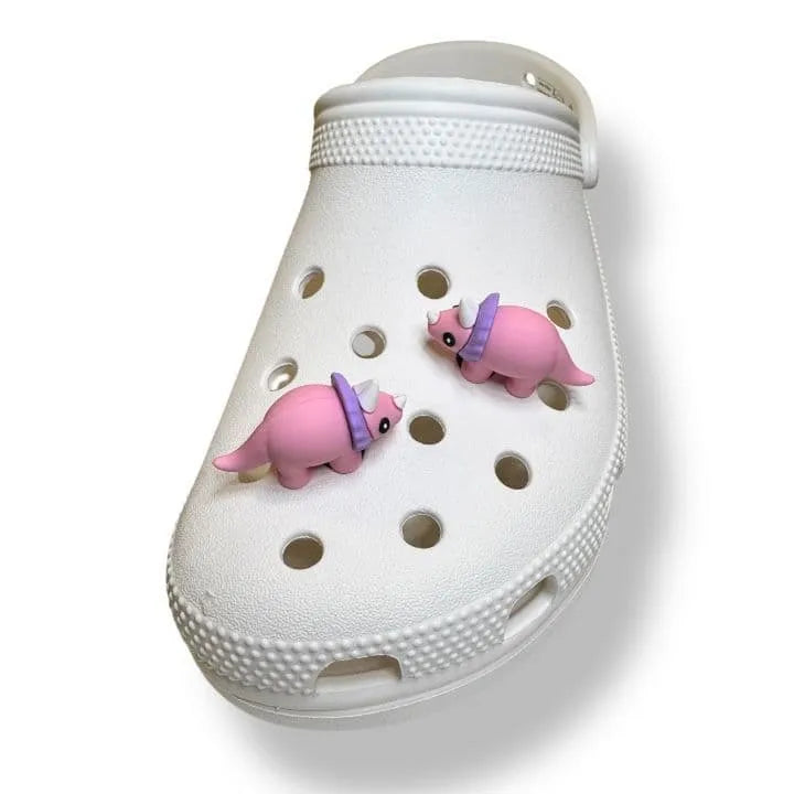 3D Pink Stegosaurus Dinosaur Shoe Charm