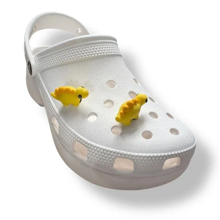 3D Dinosaur Yellow shoe charm