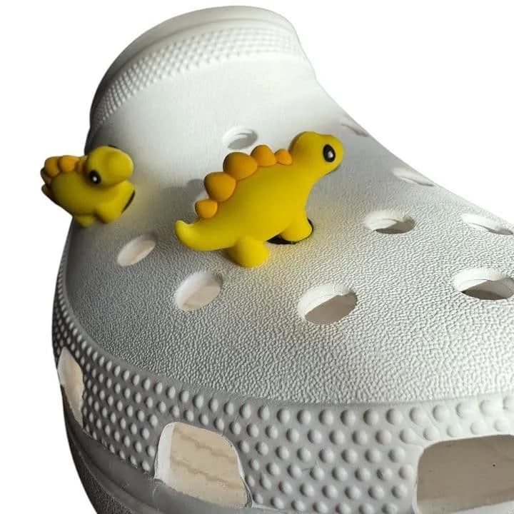 3D Dinosaur Yellow shoe charm