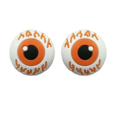3D Orange spooky eyes 2 piece set shoe charm