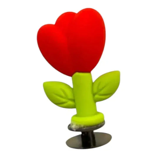 3D Red flower shoe charm