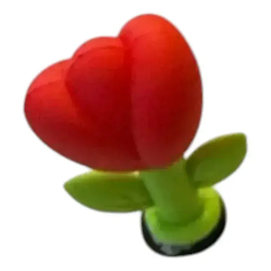 3D Red flower shoe charm