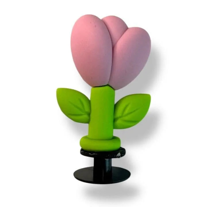 3D Pink flower shoe charm