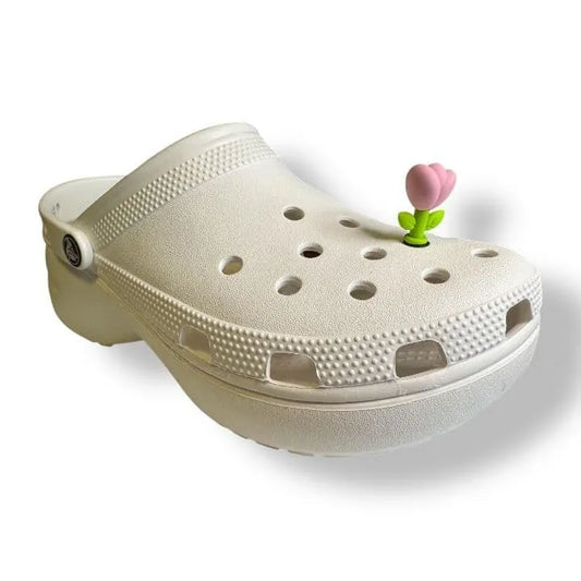 3D Pink flower shoe charm