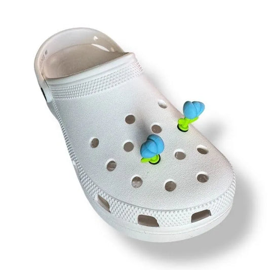 3D Blue flower shoe charm