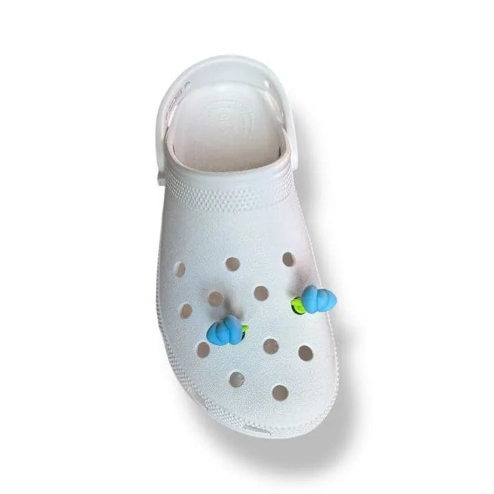3D Blue flower shoe charm