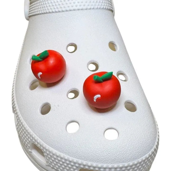3D Red Apple fruit shoe charm