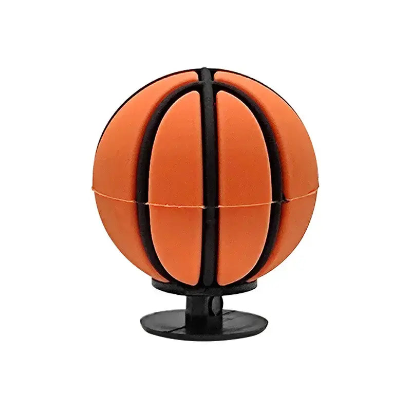 3D Basketball orange stripe shoe charm