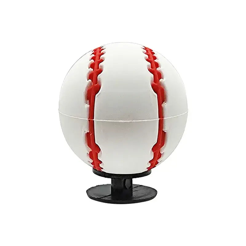3D Baseball red stitch shoe charm