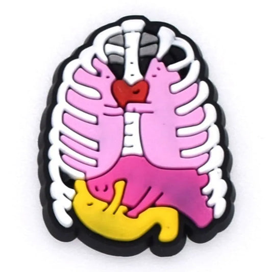 Torso Organs Medical Care Shoe Charm