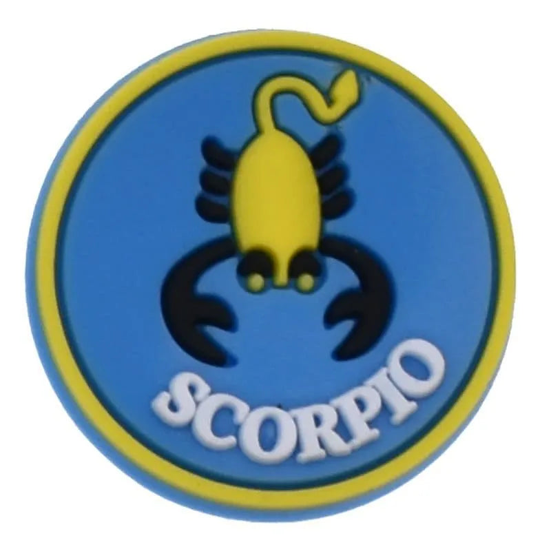 Scorpio Round Badge Sign Logo Astrology Shoe Charm