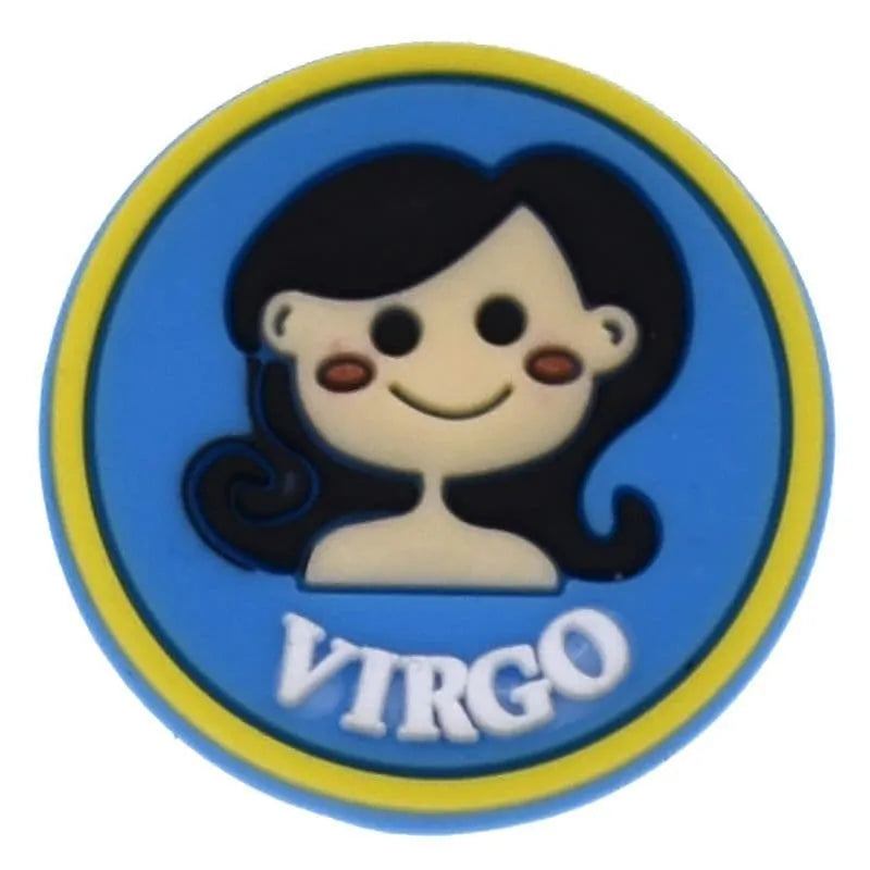 Virgo Round Badge Sign Logo Astrology Shoe Charm