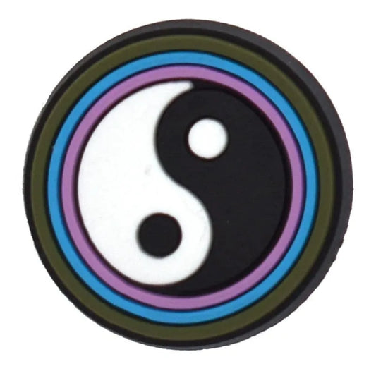 Yin & Yang Black/White Shoe Charm