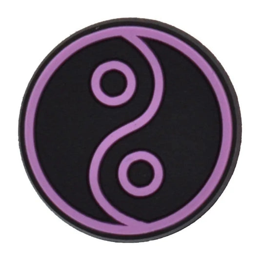 Yi & Yang Black/Black Evil Eye Shoe Charm