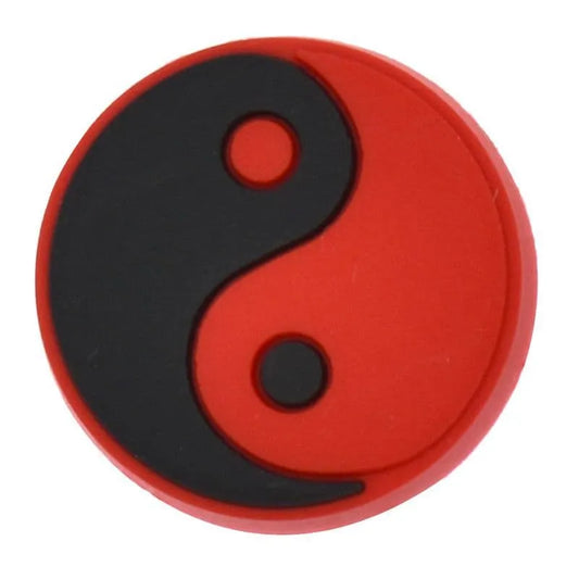 Yin & Yang Red /Black Shoe Charm