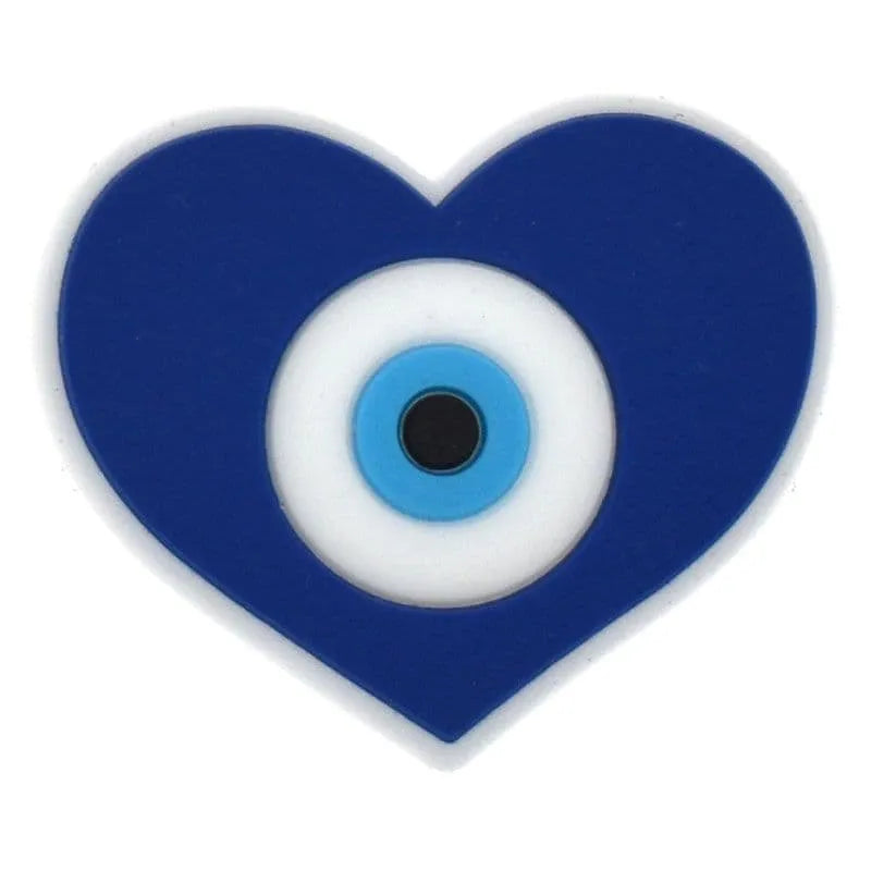 Heart Blue/Blue Evil Eye Shoe Charm