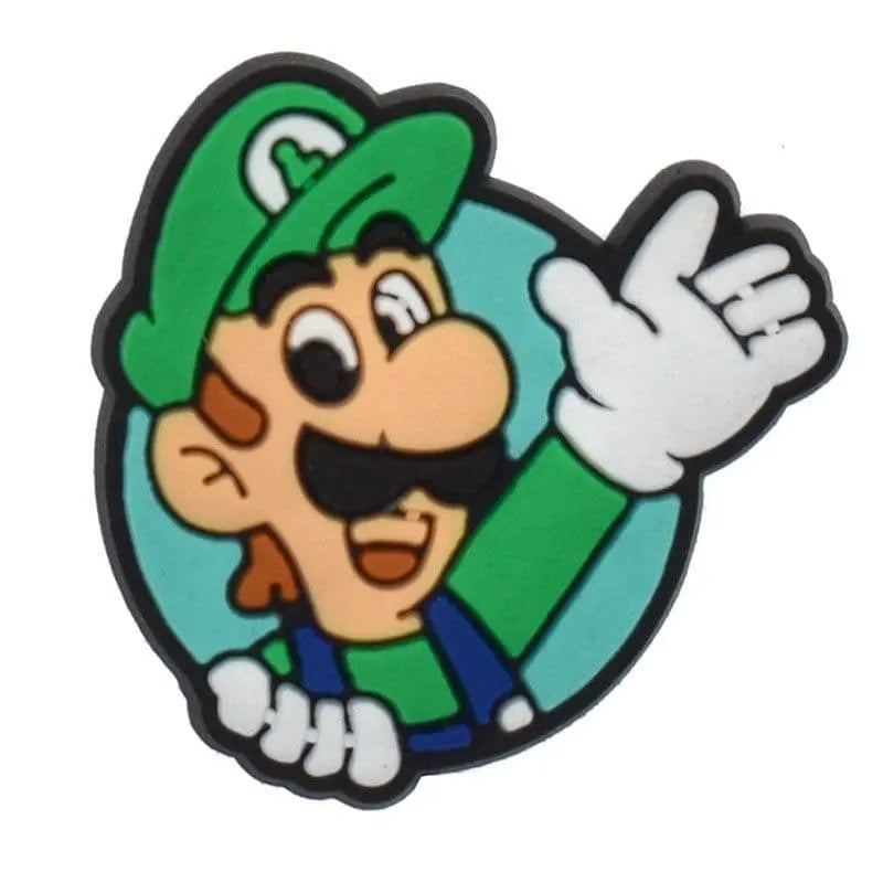 Luigi High Five From Super Mario Shoe Charm