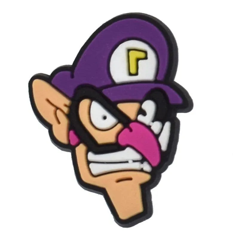 Waluigi The Villain Super Mario Shoe Charm