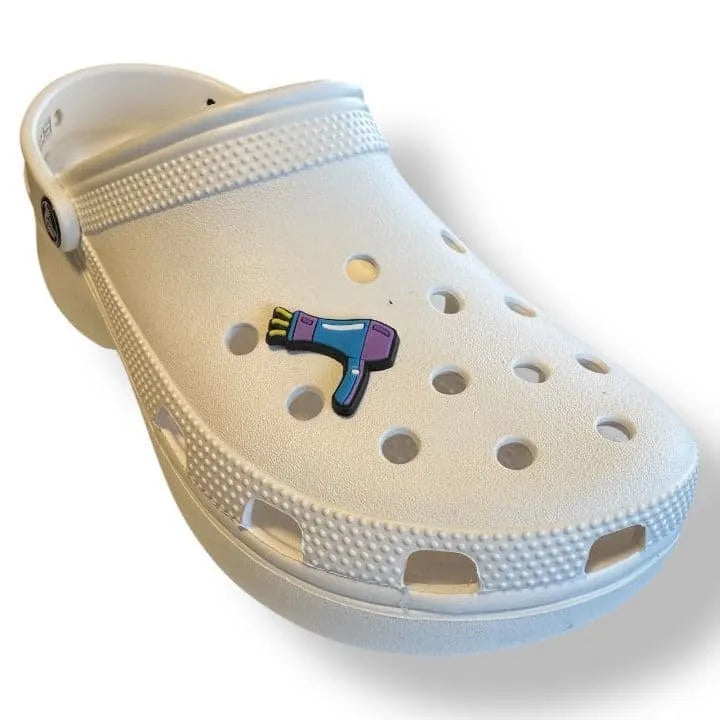 Hairdryer Purple And Blue Shoe Charm