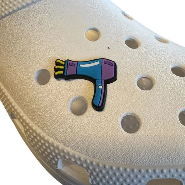 Hairdryer Purple And Blue Shoe Charm