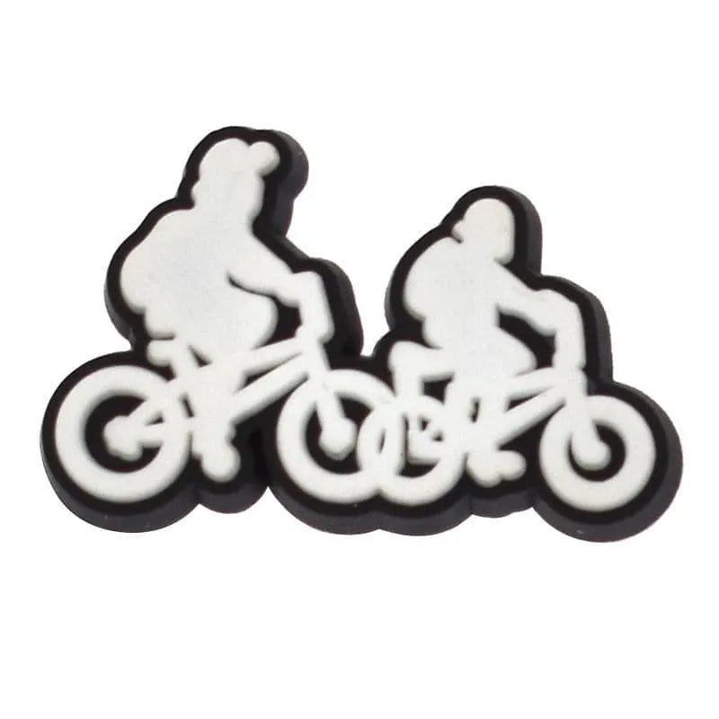 Two Bikes Silhouettte Stranger Things Shoe Charm
