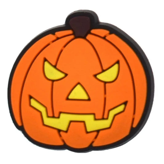 Yellow Face Pumpkin Shoe Charm