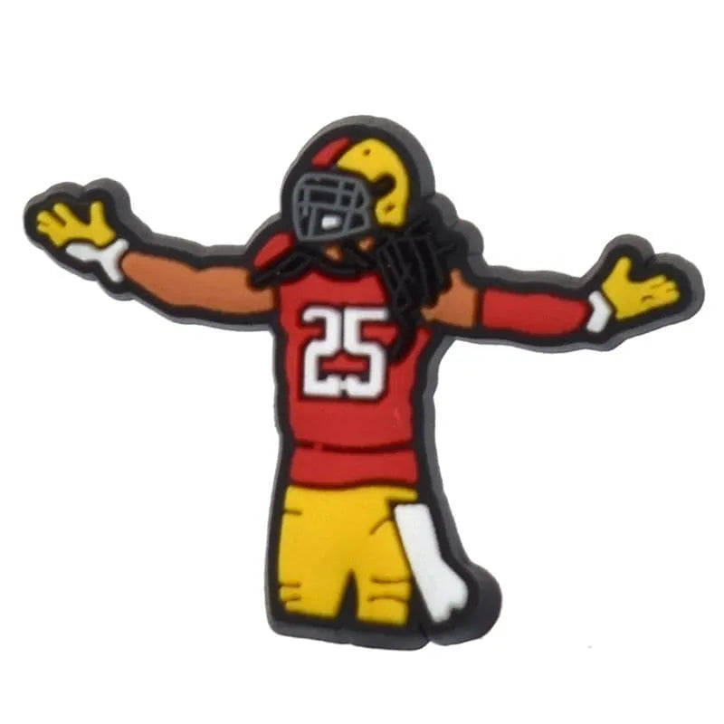 Not Me Number 25 American Football Shoe Charm