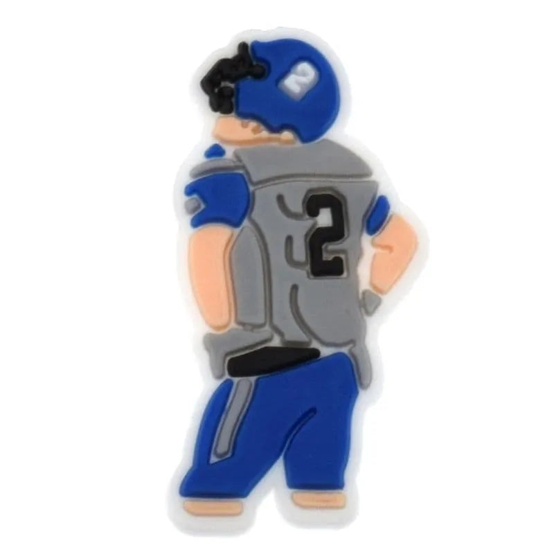 Waiting To Start American Football Shoe Charm