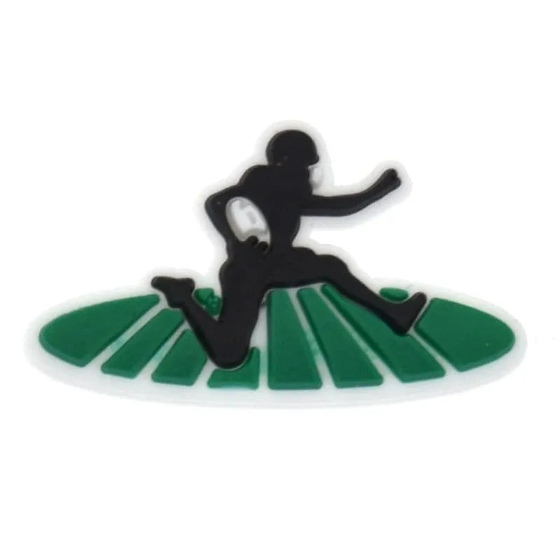Running Hard American Football Shoe Charm