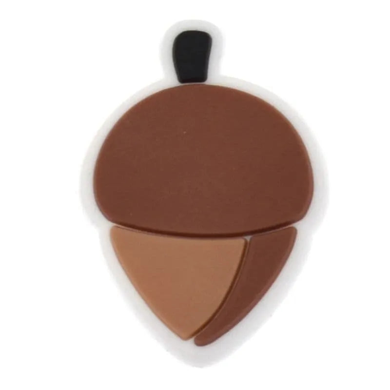 Brown Acorn Shoe Charm
