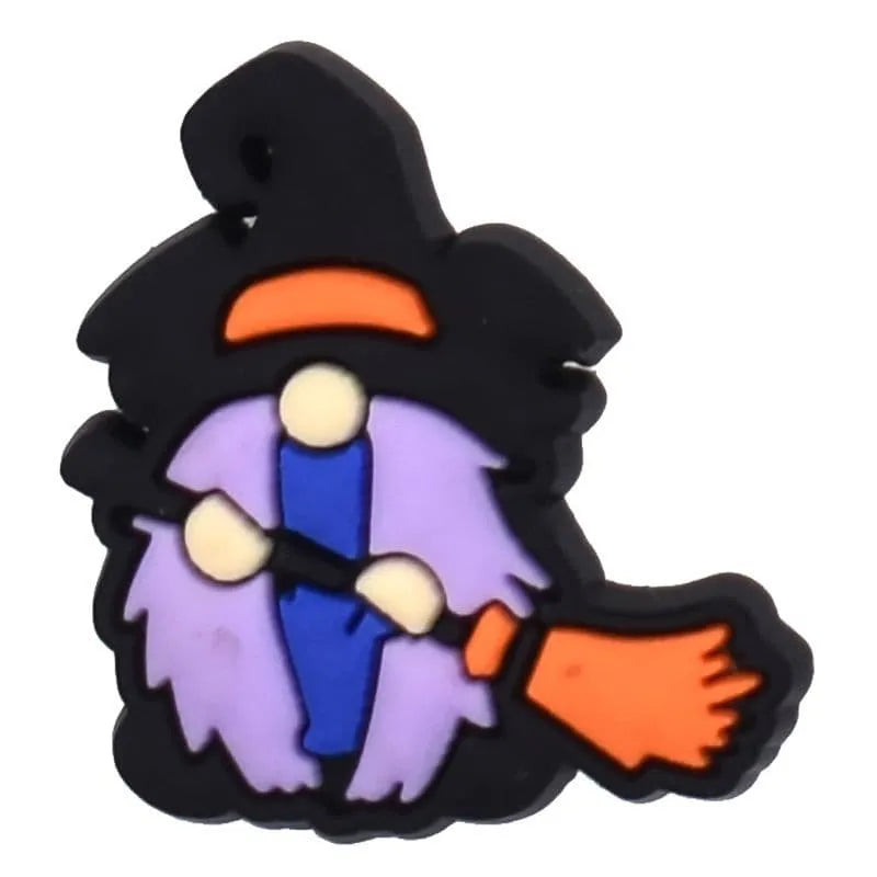 Witch Beard Purple Shoe Charm