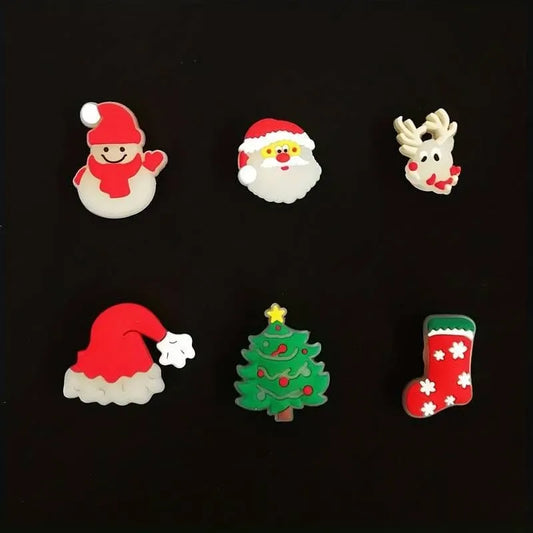6 Glow In The Dark Christmas Set Shoe Charm