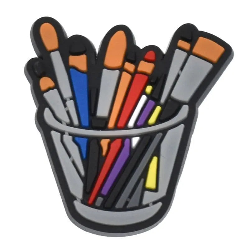 Tub Of Brushespainting Shoe Charm