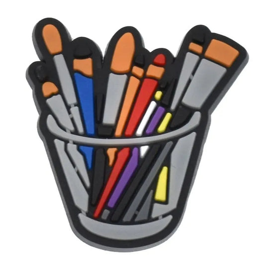 Tub Of Brushespainting Shoe Charm
