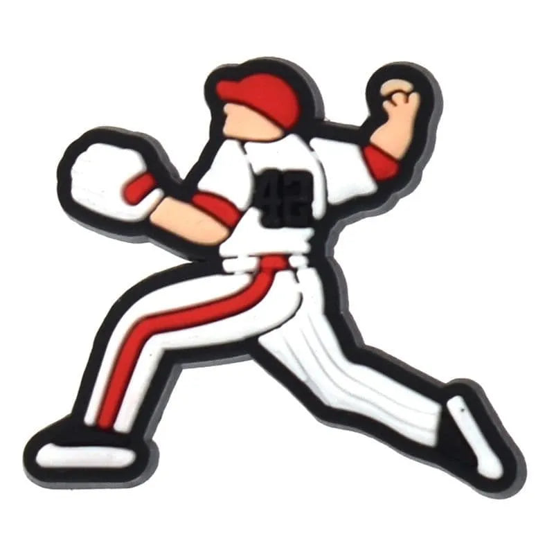 About To Pitch Baseball Shoe Charm