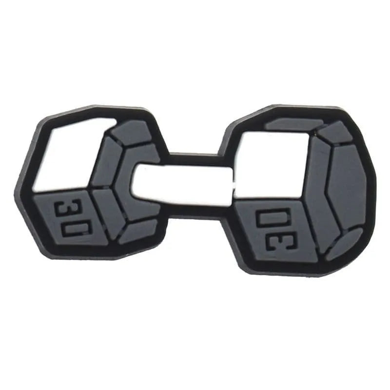 Dumbell Weights Shoe Charm